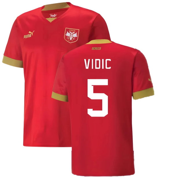 2022-2023 Serbia Home Shirt (VIDIC 5)-SoccerKits Hub | Buy Soccer Jerseys Online